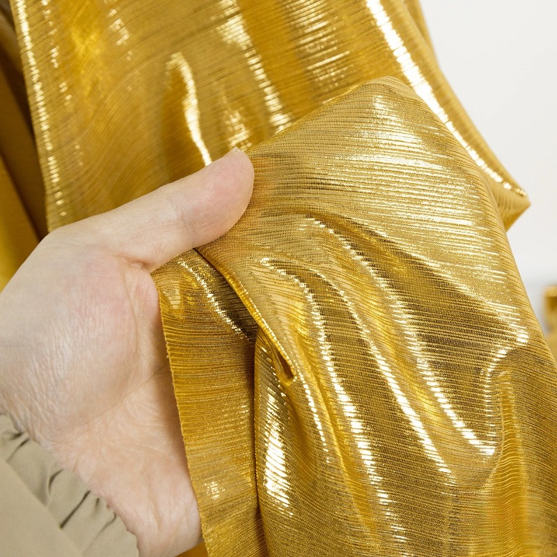 Sewing Knit - Golden Yellow Ribbed Knit Fabric Stretch
