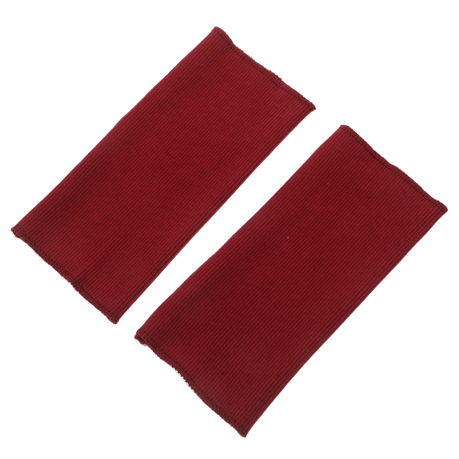 Sewing Textiles - 1Pair Dark Red Ribbed Knit Cuff