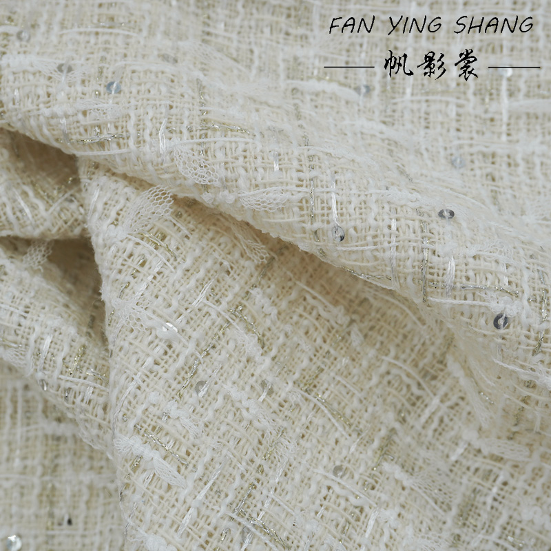 Ivory Mesh Butterfly Yarn Twee - đánh giá và giá Sewing Tweed Fabric