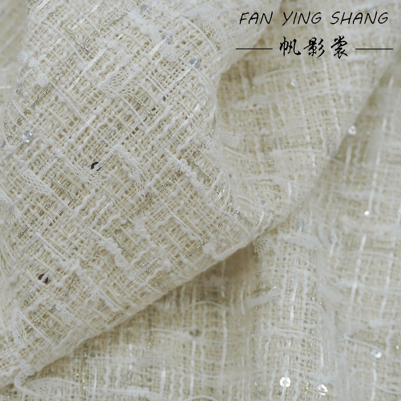 Ivory Mesh Butterfly Yarn Twee - đánh giá và giá Sewing Tweed Fabric