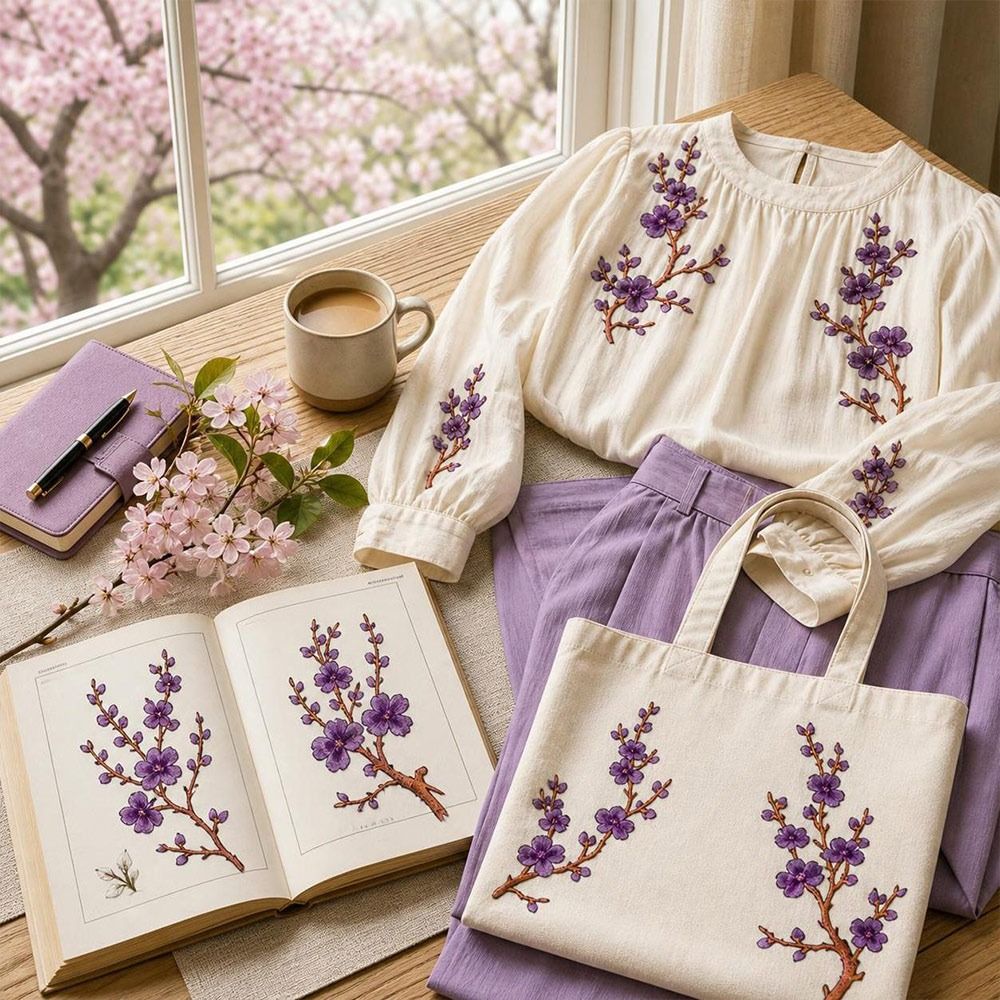 DIY Cherry Blossom Iron On Pat - đánh giá và giá Sewing Textiles
