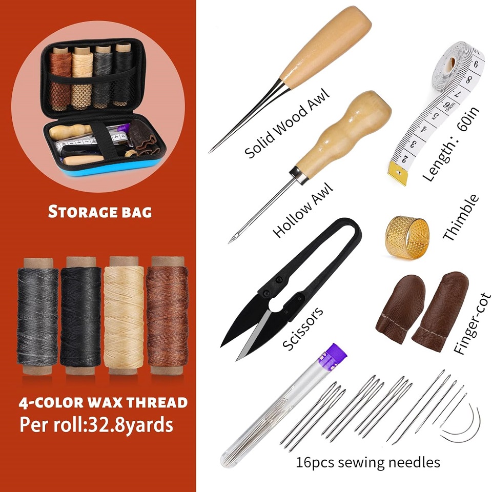 BUDDUR Leather Sewing Tools Ki - đánh giá và giá Textile Sewing Kit