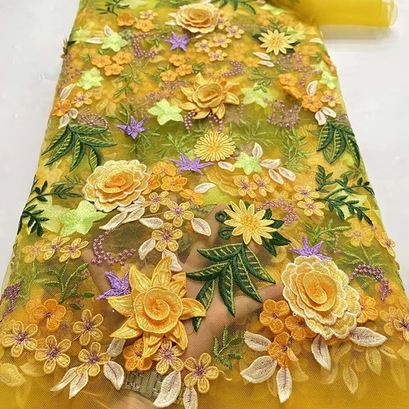 90x130cm 3D Floral Embroidered - đánh giá và giá Sewing Textiles