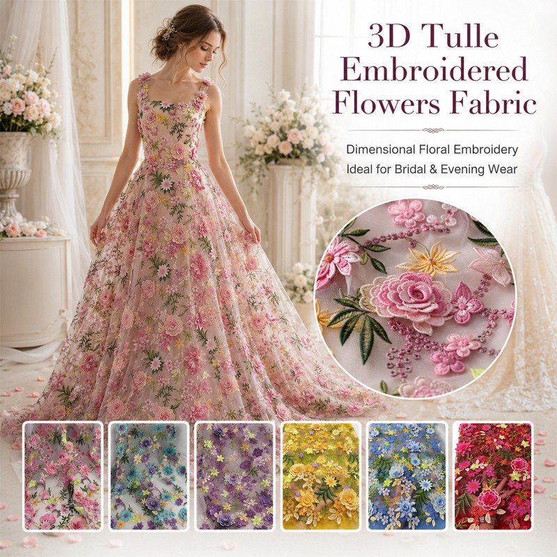 90x130cm 3D Floral Embroidered - đánh giá và giá Sewing Textiles