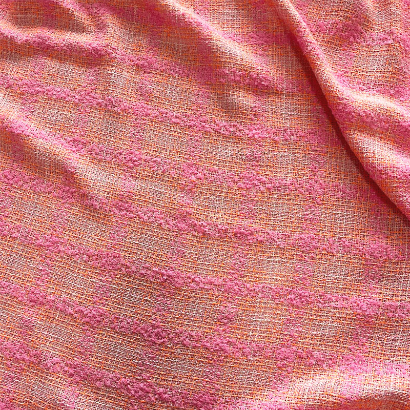 Pink and Orange Lattice With R - đánh giá và giá Sewing Tweed Fabric