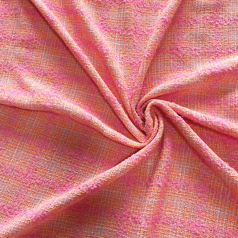 Pink and Orange Lattice With R - đánh giá và giá Sewing Tweed Fabric