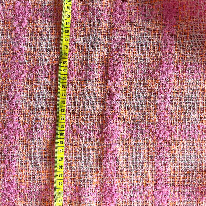 Pink and Orange Lattice With R - đánh giá và giá Sewing Tweed Fabric