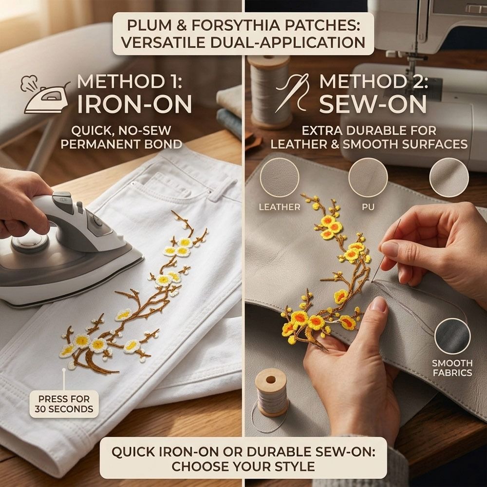 DIY Cherry Blossom Iron On Pat - đánh giá và giá Sewing Textiles