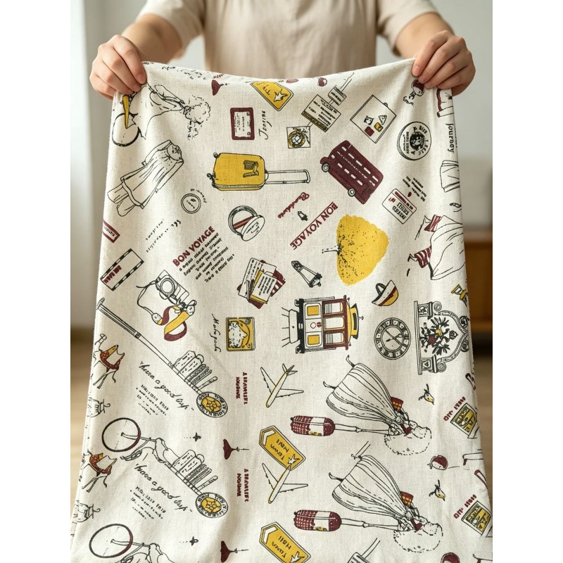 Mixed‑Blend Fabric with Girl P - đánh giá và giá Sewing Textiles