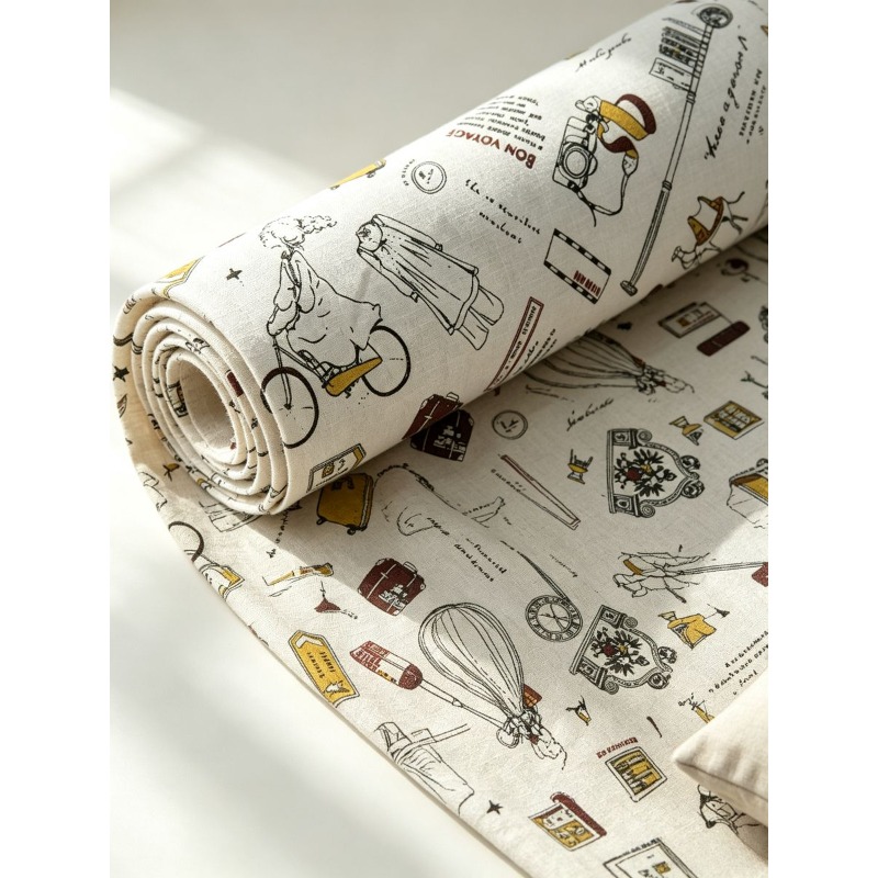 Mixed‑Blend Fabric with Girl P - đánh giá và giá Sewing Textiles