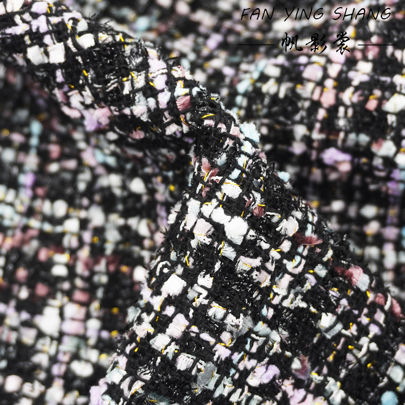 2025 Black Plaid Elegance Twee - đánh giá và giá Sewing Tweed Fabric