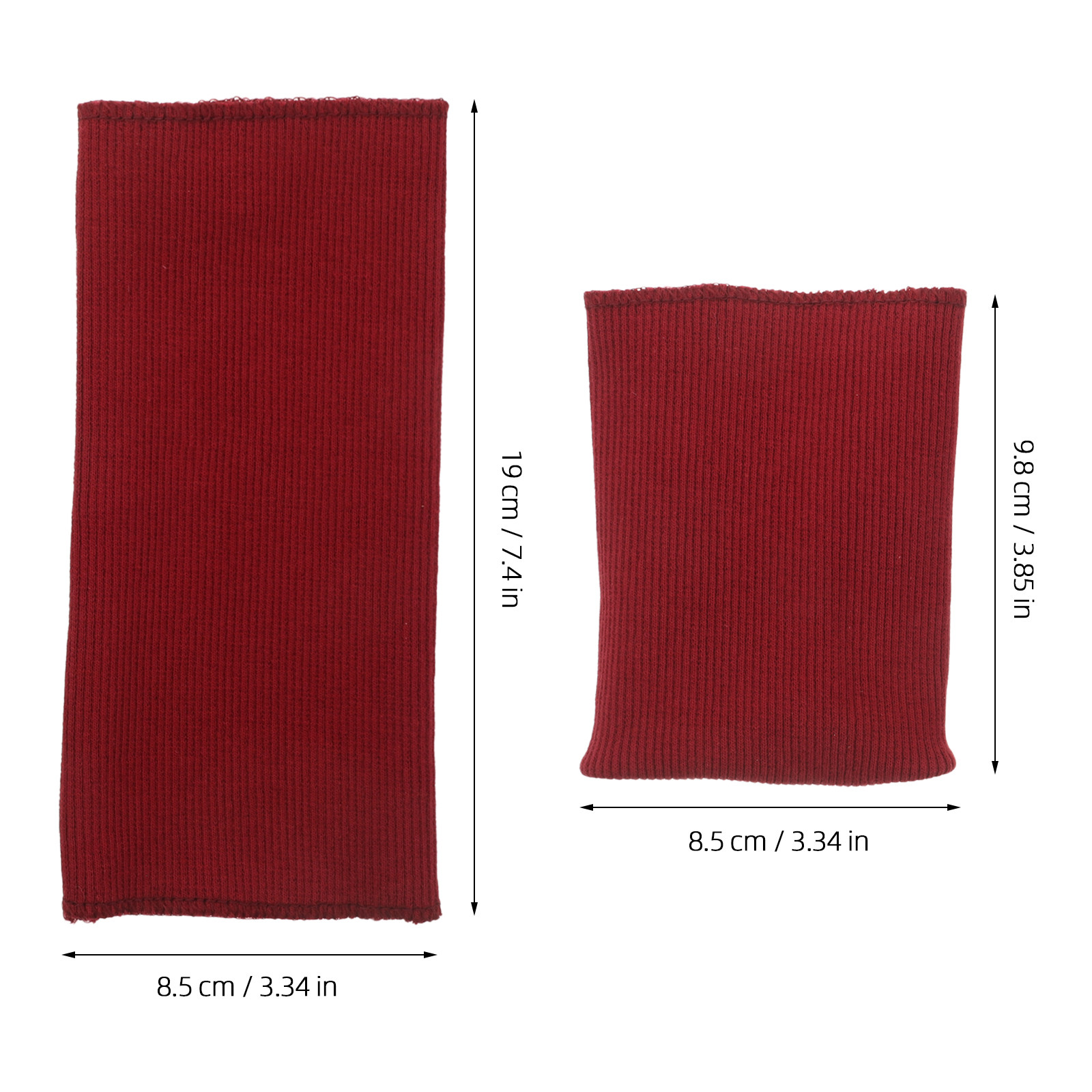 1Pair Dark Red Ribbed Knit Cuf - đánh giá và giá Sewing Textiles